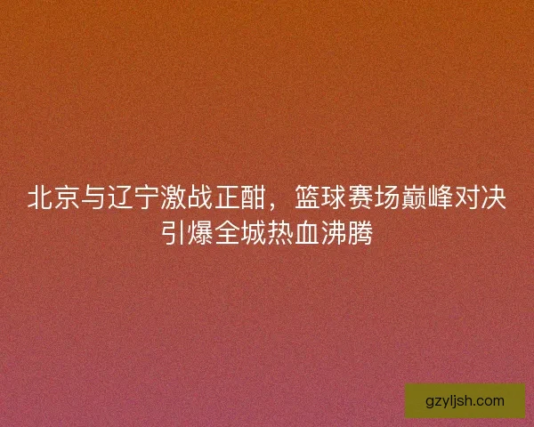 北京与辽宁激战正酣，篮球赛场巅峰对决引爆全城热血沸腾